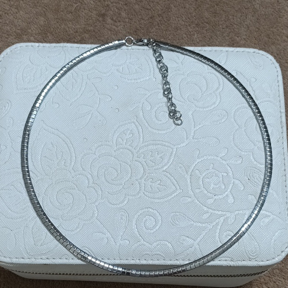 Stainless Steel Omega Necklace With 3" Extender